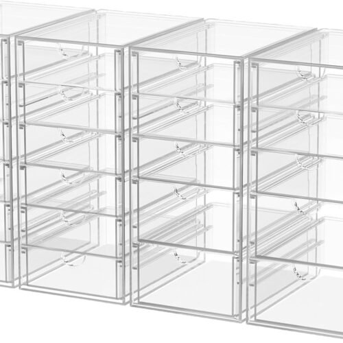 Four-Pack Desktop Storage Unit with Twenty-Two Drawers